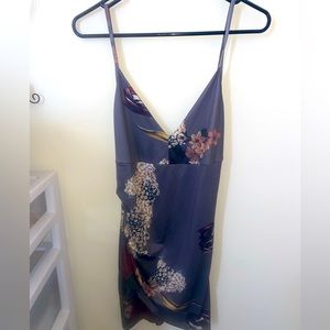 Gray with flowers summer dress